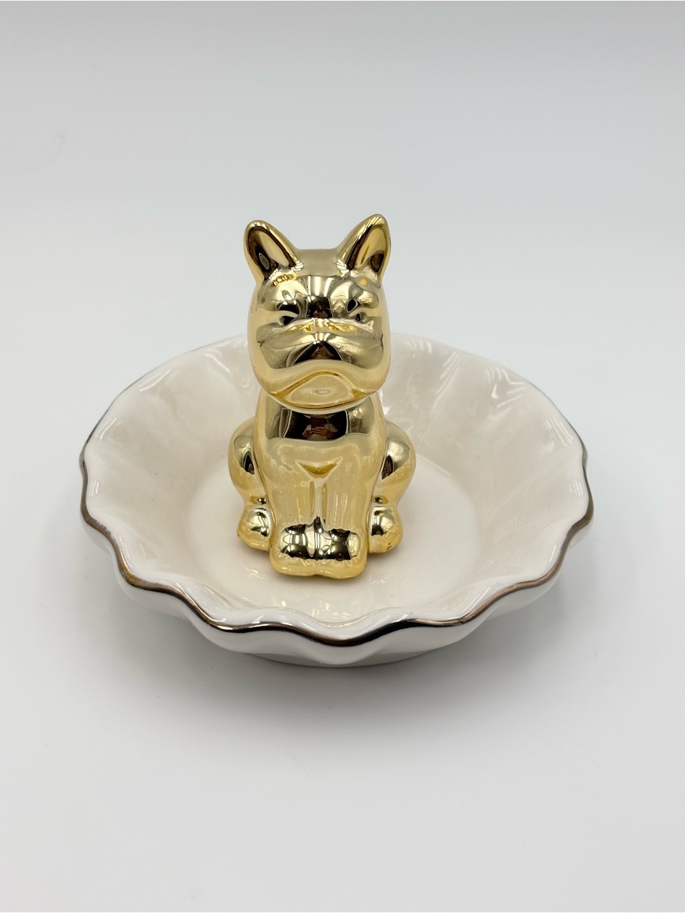 Lependor Dog Ceramic Jewelry Tray Ring Holder Trinket Dish Necklace‎ Earring
